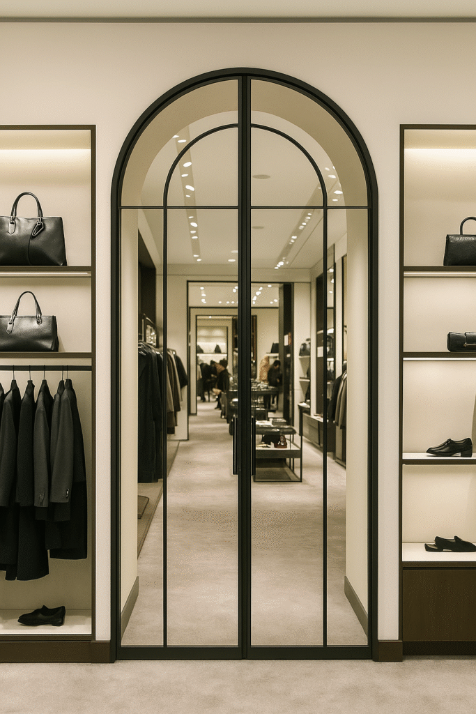 Lofttür-im-Store4 | Manufakturx.de 🛠️ Metall und Glas Lofttür